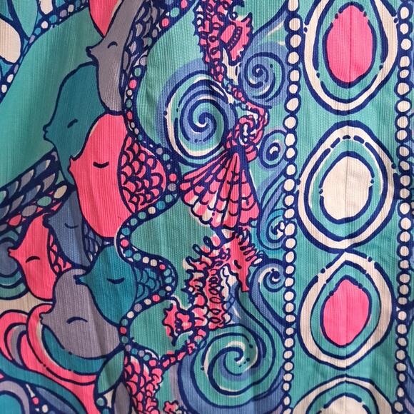 Lilly Pulitzer Blue Abigail Shift Dress Multi Sea Jewels 4 - Picture 9 of 10